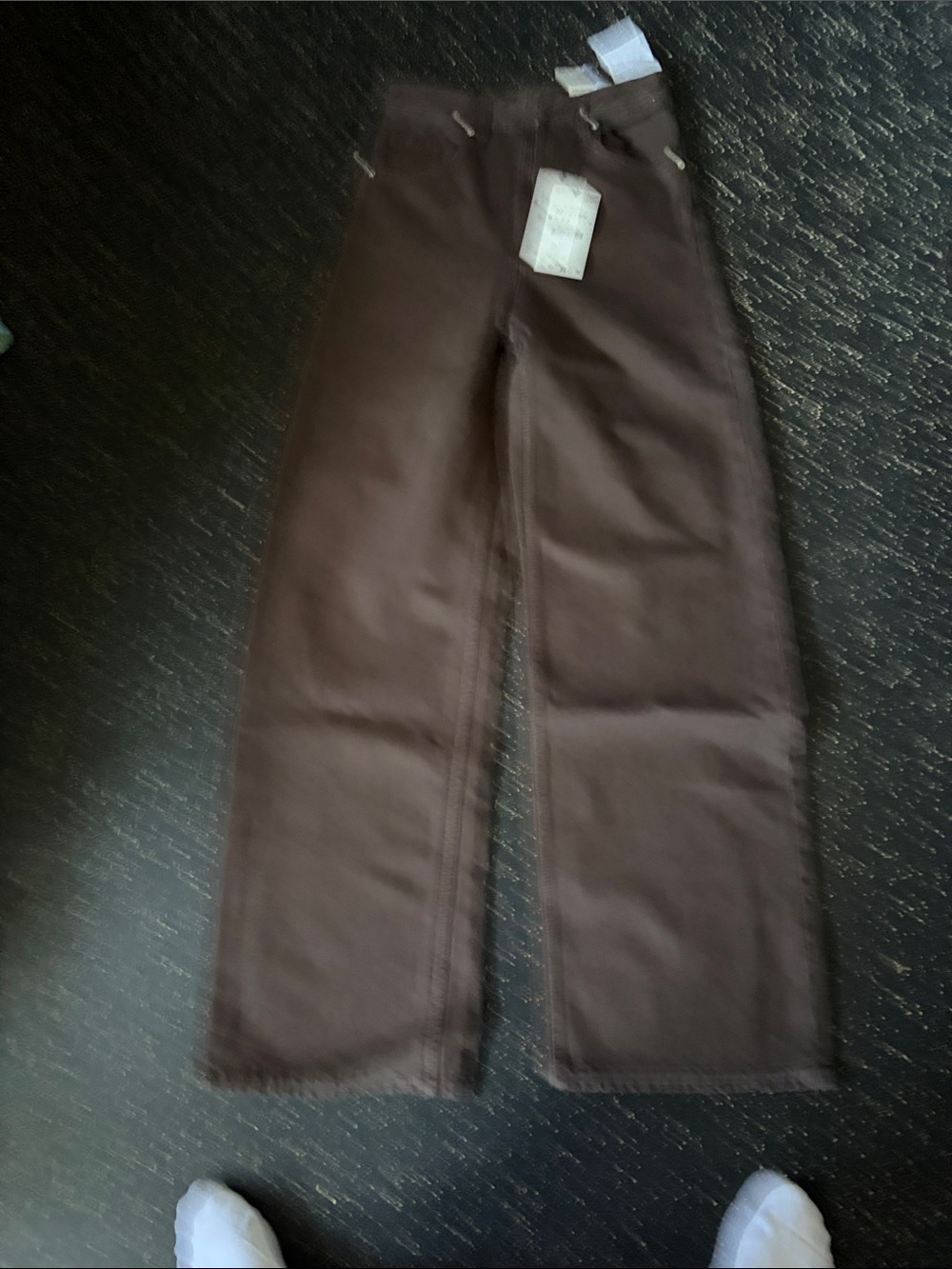 Zara Kids Wide-Leg Dark Brown Casual Pants